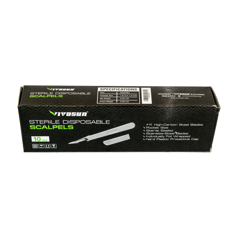 Sterile Disposable #11 Scalpel - 10 Pack